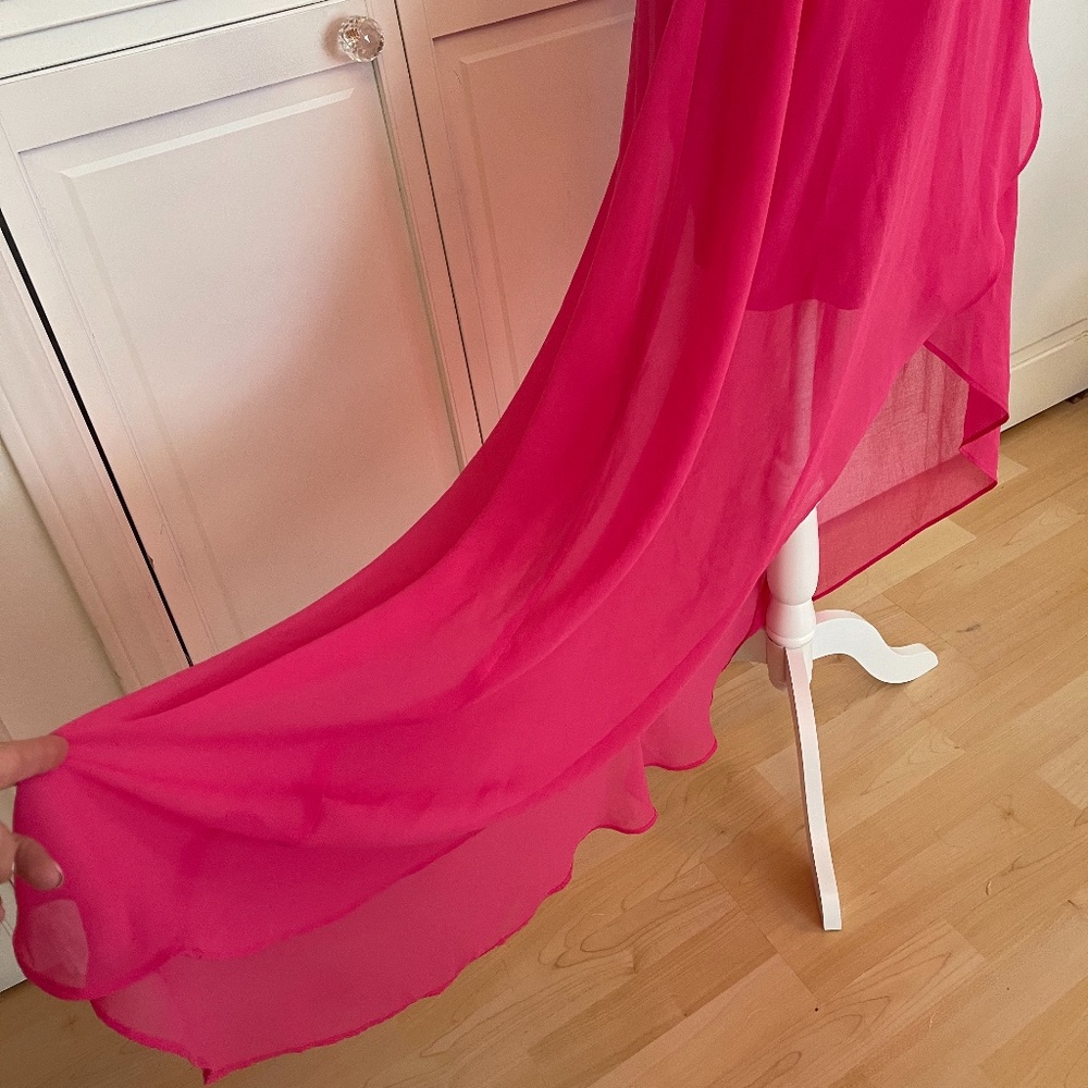 Bebe Magenta Hi Lo Maxi Dress